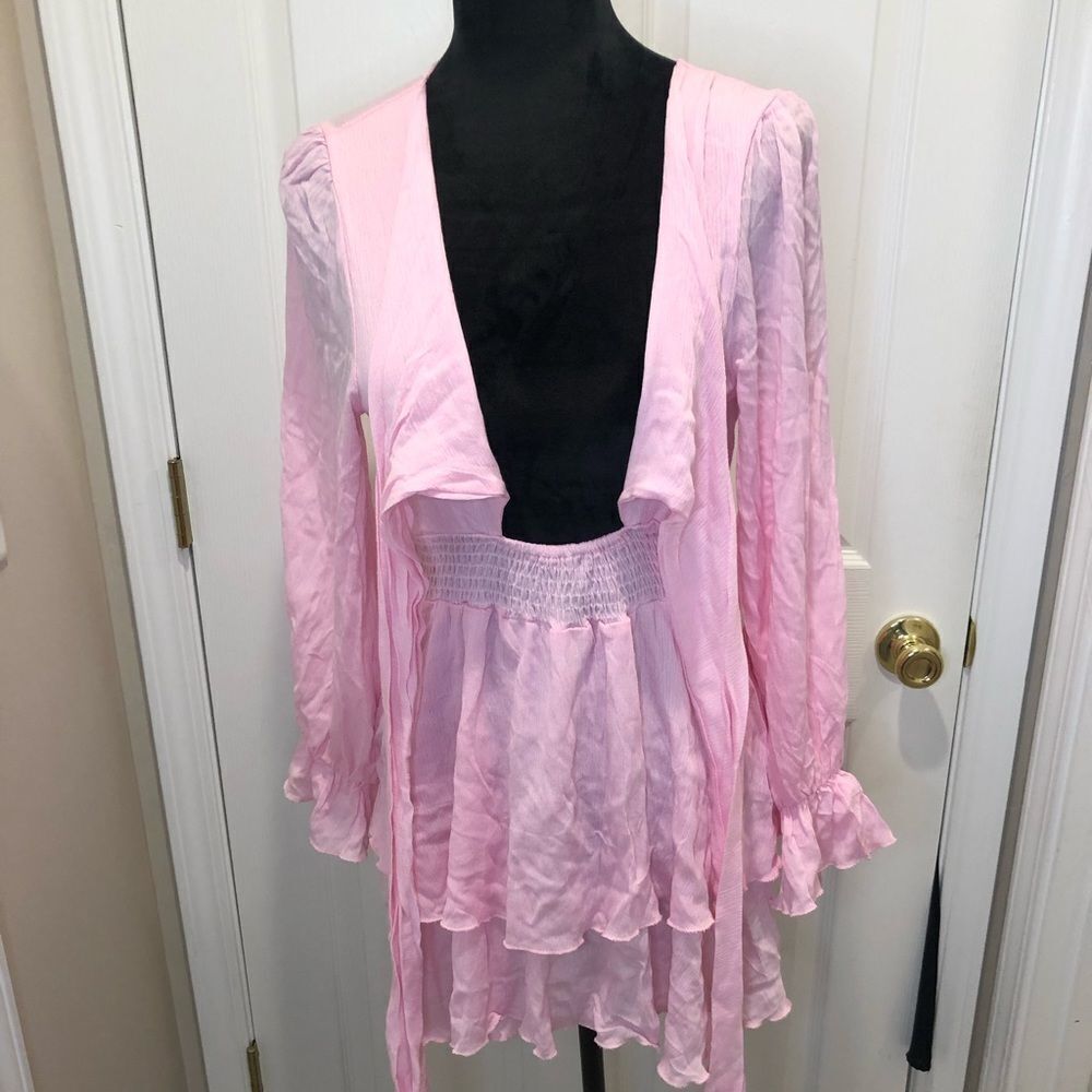 Pink ruffle wrap top dress, size xl - Picture 13 of 14
